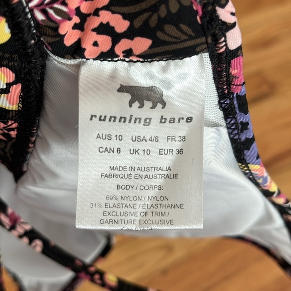 RUNNING BARE Women's Blaze Push Up Sports Bra Sequoya SIZE 4/6 Small - Picture 3 of 3